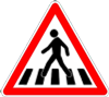 panneau de danger - passage pour piétons
