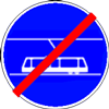 panneau obligation voie réservée aux tramways