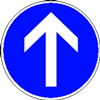 panneau obligation aller tout droit