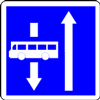 panneau indication voie réservée au bus