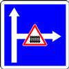 panneau indication sur la route transversale
