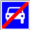panneau fin de route à accès réglementé