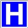 panneau indication hôpital