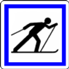 panneau point de départ d'un circuit de ski de fond