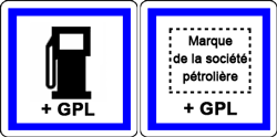 panneau poste distribution carburant dont gpl