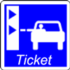 panneau d'une borne de retrait de ticket de péage