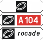 panonceau accès rocade