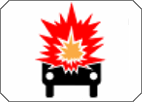 panonceau véhicules transportant des marchandises explosives ou facilement inflammable