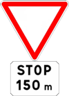 panneau arrêt à l'intersection - signal avancé