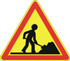 panneau triangle danger temporaire travaux
